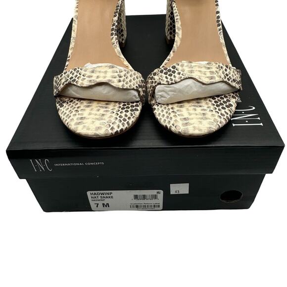 Inc‎ International Concepts Women Hadwin Scallop Snake Sandals Size 7M Open Toe - Picture 11 of 14